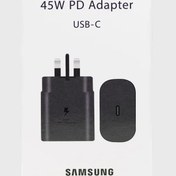 تصویر آداپتور سامسونگ USB-C 45W سه شاخه 