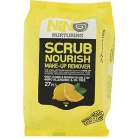 تصویر دستمال مرطوب پاک کننده آرایش نینو مدل Scrub Nourish بسته 27 عددی Nino Scrub Nourish Makeup Remover 27pcs