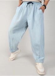 تصویر شلوار جین گشاد آبی روشن مردانه برند campus sutra Men's Light Blue Baggy Denim Jeans