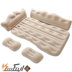 تصویر تشک داخل ماشین مجهز لاکچری car air bed کرم luxury car air bed A084