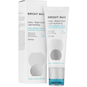 تصویر کرم آبرسان پوست چرب و مختلط برایت مکس Bright Max | حجم 50 میل Bright Max Hydra-Bright Cream Light Hydrating