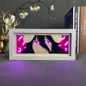 تصویر تابلو لایت باکس انیمه ای البدو اورلرو | Albedo Overlord Anime Light Box 