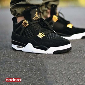 jordan retro 4s black and gold