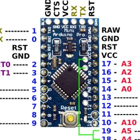 تصویر برد Arduino Pro Mini 5V Arduino Pro Mini 5V Board