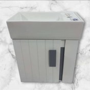 تصویر کابین لنا سفید قید طوسی( ست کامل) 