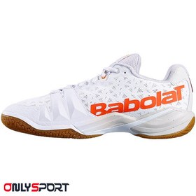 تصویر کفش بدمینتون بابولات Babolat Shadow Tour Men White and Light Grey 