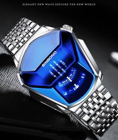 تصویر ساعت مچی مردانه وارداتی برند BINBOND - صفحه بند بدنه نقره ای Binbond men's watch