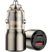 تصویر شارژر فندکی پرووان مدل Wi-QC012 توان ۹۵ وات فست شارژ تایپ سی و یو اس بی 