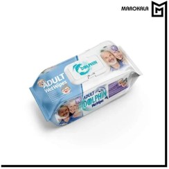 تصویر دستمال مرطوب بزرگسال دلفین بسته 90 عددی Adult Wet Wipes