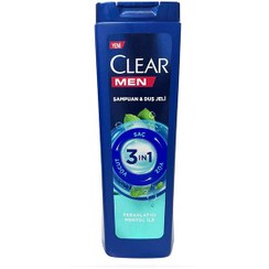 تصویر شامپو سر و بدن کلییِر مردانه 3 در 1 نعنایی 350 میلی لیتر Clear men's head and body shampoo 3 in 1 mint 350 ml