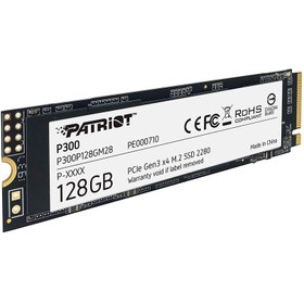 تصویر اس اس دی پاتریوت P300 M.2 2280 NVMe PCIe 128GB Patriot P300 SOLID STATE DRIVE M.2 2280 NVMe PCIe 128GB Gen3 x4 SSD