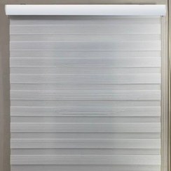 تصویر پرده زبرا پلیسه سفید براق کد RD 715 