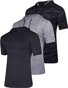 MANSDOUR Men's Athletic Hooded Shirts Long Sleeve Workout Sport Hoodie  Casual Running T Shirt Quick Dry Pullover Top Black Large