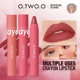 تصویر رژلب مدادی اتوو O.TWO.O New Arrival 6 Color Lipstick Pen Matt Finish Lip Liner Pencil 