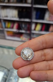 تصویر دکمه فلزی - نقره ایی / سایز 1 