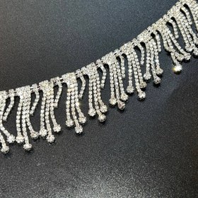 تصویر یراق لباس مجلسی آویز سنگی و نگینی 