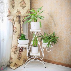 تصویر استند گلدان فلزی مدل قلب ۴ عددی 