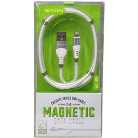 تصویر کابل شارژ و انتقال داده لایتنینگ باوین CB 196 Bavin CB 196 Lightning Cable 1m