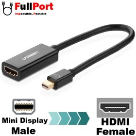 تصویر مبدل Mini Displayport به HDMI یوگرین مدل UGREEN MD112-10460 Ugreen MD112 Mini DisplayPort to HDMI converter