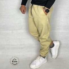 تصویر شلوار جاگر مردانه تو کرکی | کرم روشن - 3XL Men’s Fleece Jogger Pants | nescafe coffee