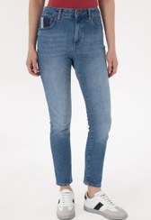 تصویر شلوار جین جذب زنانه آبی یو اس پولو 