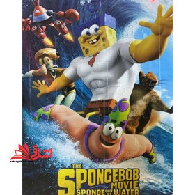 تصویر پازل ۳۵ تیکه باب اسفنجی The spongebob movie sponge out of of water پشت وایت بردی 