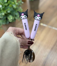 تصویر قاشق چنگال کرومی 