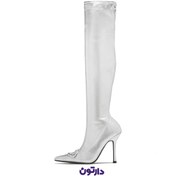 تصویر بوت زنانه جورابی پاشنه بلند pretty little thing کد 6606 