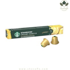 تصویر کپسول قهوه نسپرسو استارباکس طعم کرمی وانیل بسته ۱۰ عددی 