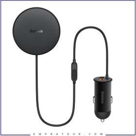 تصویر هولدر و شارژر بی سیم ماشین بیسوس مدل CW01 C40141000111-01 BASEUS CW01 Magsafe C40141000111-01 40W Car Charger