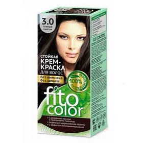 تصویر رنگ مو روسی فیتو کالر fito color بدون آمونیاک رنگ بلوطی تیره شماره 3.0 