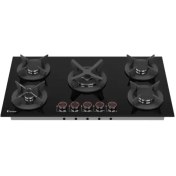 تصویر اجاق گاز  شیشه ای داتیس مدل DG-565 مشکی ولوم ال ای دی Datees DG-565 LED Glass Gas Stove Black