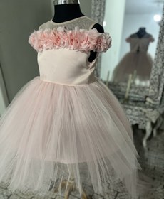 تصویر لباس عروس بچگانه دنباله دار Dress