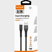 تصویر کابل شارژ رنجر TYPE-C مدل RENJER RJ-24 2.1A CHARGE CABLE RENJER RJ-24 TYPE C (USB-C) 2.1A 1M