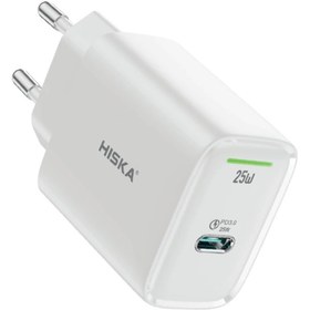 تصویر شارژر دیواری 25w هیسکا مدل H106 GAN hiska H106 GAN wall charger