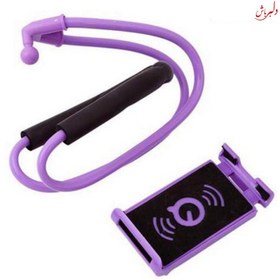 تصویر هولدر و پایه نگهدارنده گردنی چندکاره موبایل و تبلت Multifunctional neck holder for mobile phones and tablets