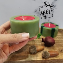 تصویر شمع یلدایی مدل هندوانه 