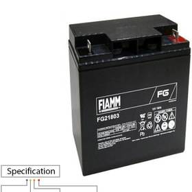 تصویر باتری یو پی اس 12 ولت 18 آمپر فیام ا FIAMM FG21803 VRLA Battery FIAMM FG21803 VRLA Battery