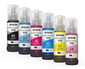 تصویر پک اورجینال جوهر مخزن اپسون سری 108 Epson 108 EcoTank Ink Bottle