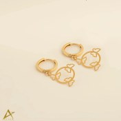 تصویر گوشواره طلا زنانه مدل A19 مینیمال 