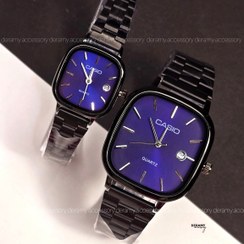 تصویر ساعت کاسیو الدمانی بندمشکی - ست الدمانی بند مشکی صفحه آبی Casio Old Money Watch