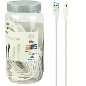 تصویر کابل کوتاه میکرو یو اس بی فست شارژ Nitu NC250 2.4A 25cm بسته 40 عددی Nitu NC250 2.4A 25cm MicroUSB Cable Pack Of 40