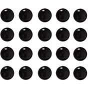 تصویر چشم عروسک لپه ای مشکی بسته 20 عددی 