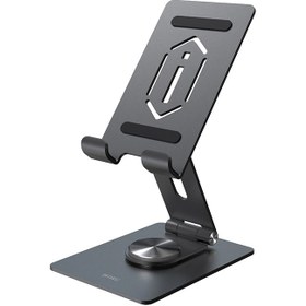 تصویر هولدر رومیزی تبلت و گوشی موبایل ویوو wiwu ZM106 Desktop Rotation Stand For Tablet up to 12.9 inch wiwu Desktop Rotation Stand for Phone&Table ZM106