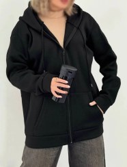 تصویر سویشرت زنانه کلاهدار مدل ویانا کد 40201 