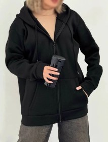 تصویر سویشرت زنانه کلاهدار مدل ویانا کد 40201 