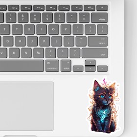 تصویر استیکر لپ تاپ و موبایل استیکریا طرح گربه کد CatSt8048 
