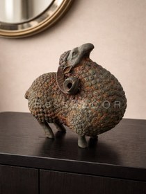 تصویر مجسمه قوچ فسیل 