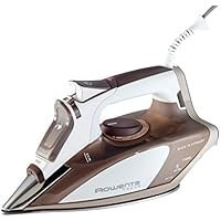 تصویر اتوی Rowenta DW5080 ساخته شده از فولاد ضد زنگ Rowenta Micro Steam Stainless Steel Soleplate Steam Iron for Clothes 400 Microsteam Holes, Cotton, Wool, Poly, Silk, Linen, Nylon 1700 Watts Portable, Ironing, Fabric Steamer, Garment Steamer DW5080