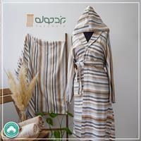 تصویر حوله تنپوش نخی سنتی یزدی طرح سلین کد 1 Cotton bathrobe towel